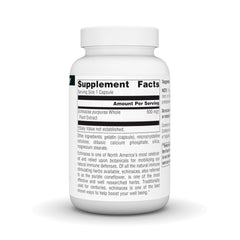 Close-up of Echinacea root extract capsules