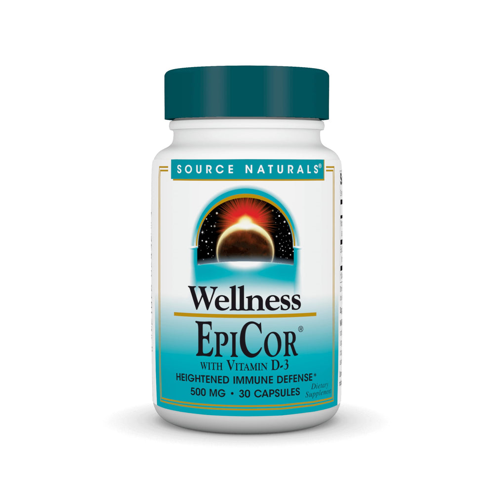 Bottle of Source Naturals EpiCor with Vitamin D-3 - 30 capsules