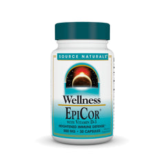 Bottle of Source Naturals EpiCor with Vitamin D-3 - 30 capsules