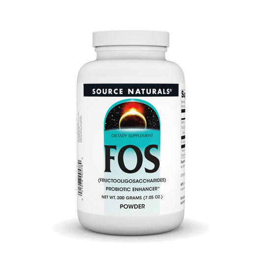 Front label of Source Naturals FOS Powder 200 g