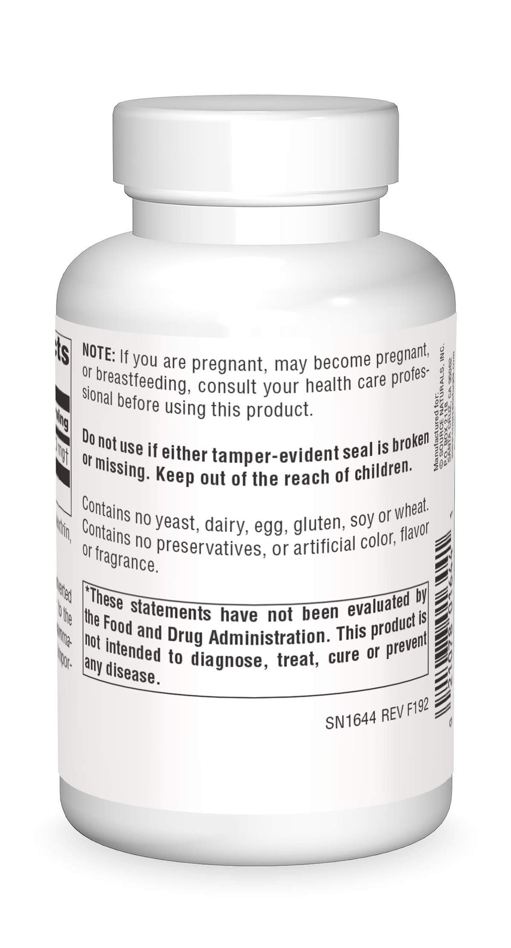 Label close-up showing 500 mg L-Glutamine