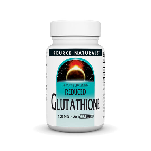 Bottle of Source Naturals Glutathione 250 mg, 30 capsules