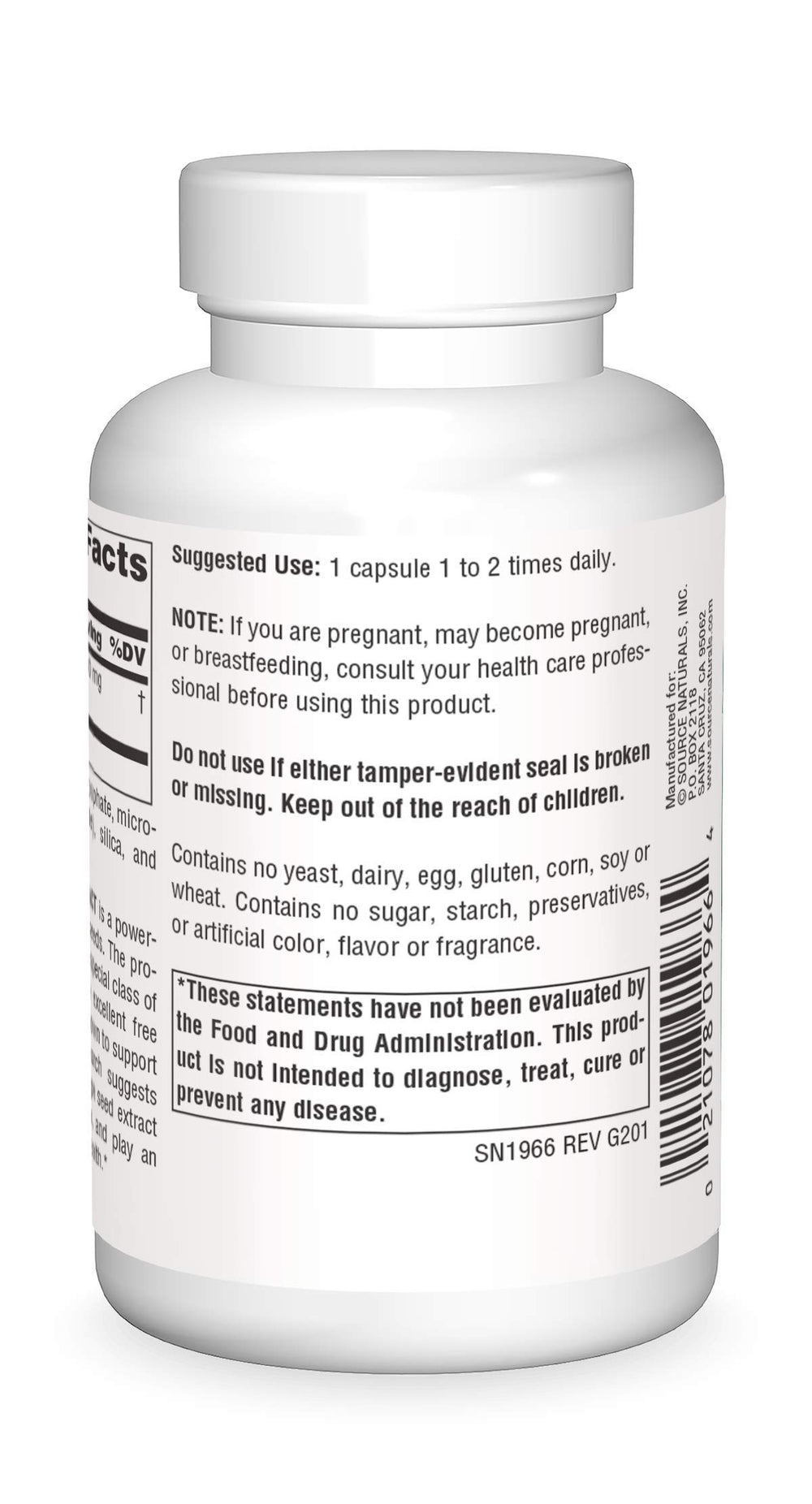 Close-up of grape seed extract Proanthodyn 100 mg capsules