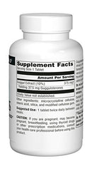 Close-up of Guggulsterones 37.5 mg label on the bottle