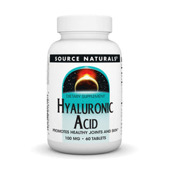 Source Naturals Hyaluronic Acid 100 mg bottle with 60 tablets