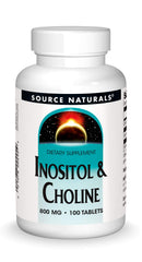 Hero image of Source Naturals Inositol & Choline 800 mg bottle - 100 tablets