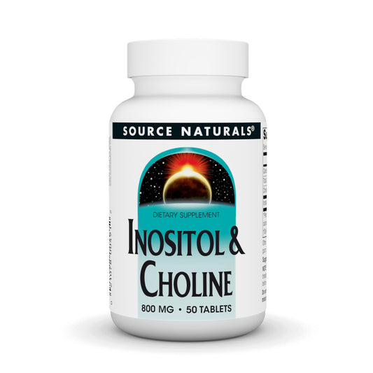 Front of Source Naturals Inositol & Choline 800 mg bottle