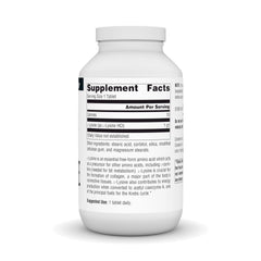 L-Lysine Free Form 1000 mg bottle label showing 200 tablets