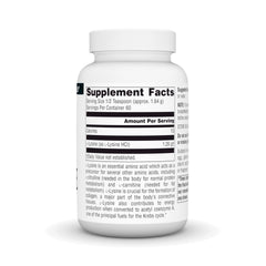 Label for Source Naturals L-Lysine Free-Form Powder