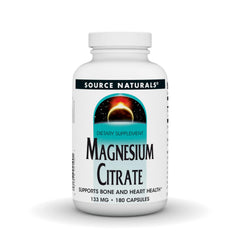 Source Naturals Magnesium Citrate bottle with 180 capsules