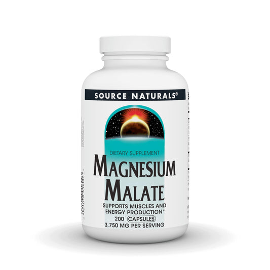 Source Naturals Magnesium Malate bottle and capsules