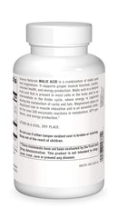 Bottle of Source Naturals Malic Acid 2,500 mg 240 tablets on white background
