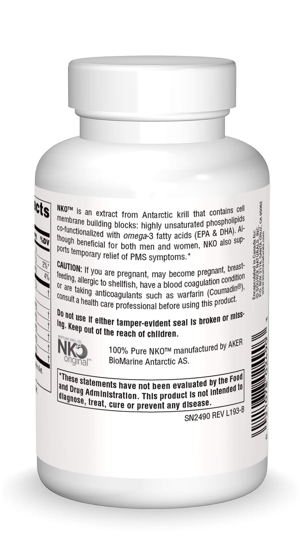 Close-up of 90 softgels of NKO Neptune Krill Oil