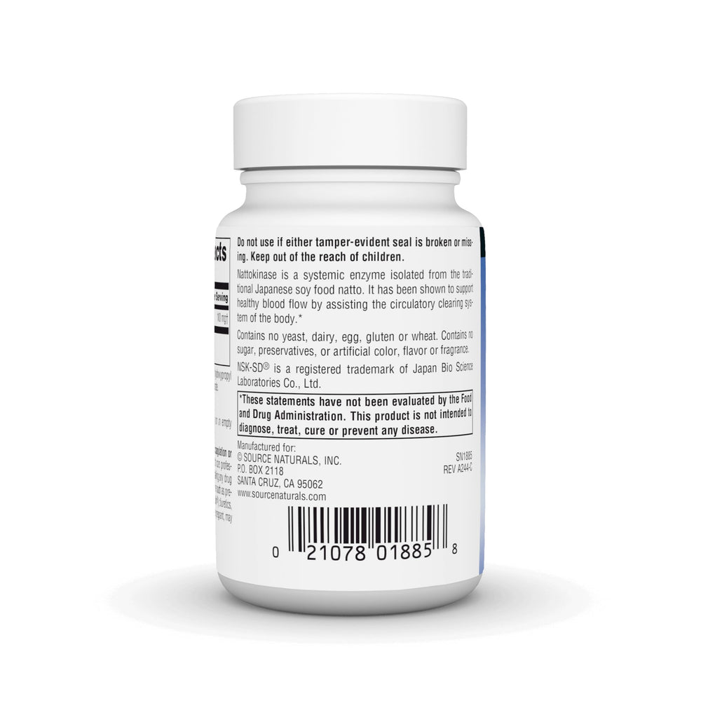 Close-up of NSK-SD Nattokinase capsule