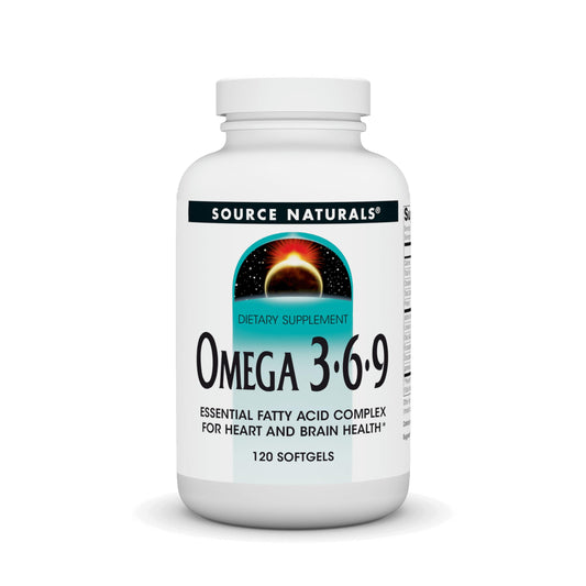 Bottle of Source Naturals Omega 3-6-9 Essential Fatty Acid Complex