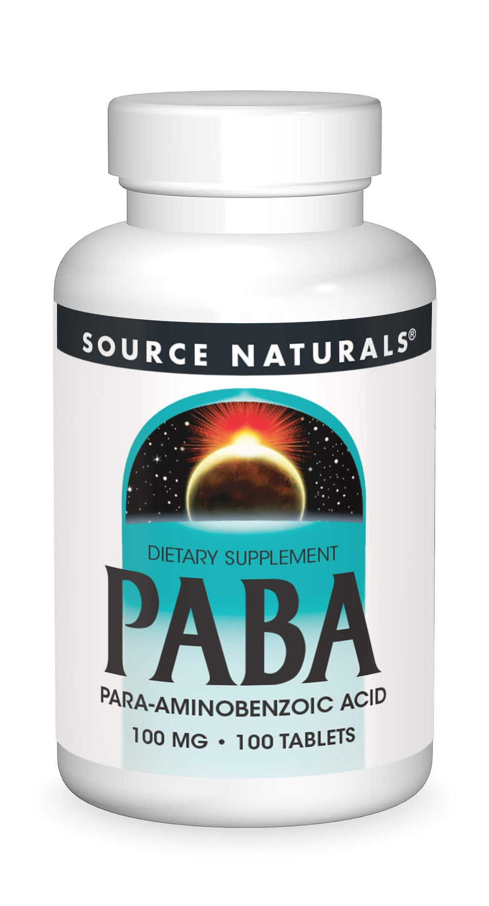 Source Naturals PABA 100 mg bottle - 100 tablets