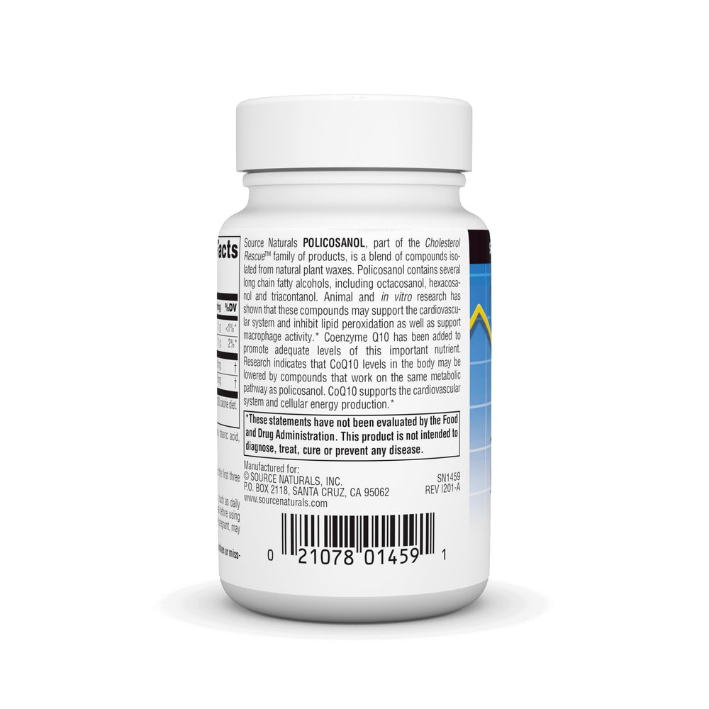 Graphic showing policosanol components octacosanol hexacosanol triacontanol