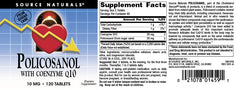 Coenzyme Q10 supplement bottle label