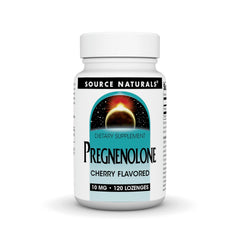 Bottle of Source Naturals Pregnenolone 10 mg cherry lozenges