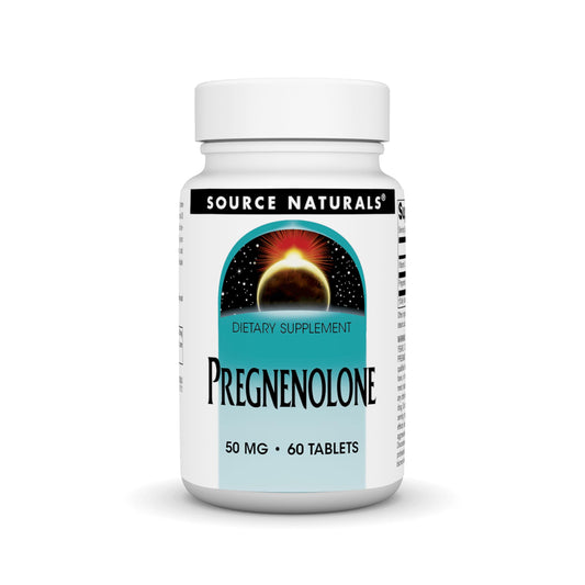 Product bottle of Source Naturals Pregnenolone 50 mg - 60 tablets