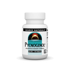 Bottle of Source Naturals Pycnogenol 50 mg Proanthocyanidin Complex — 60 tablets