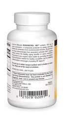 Resveratrol 100 mg label close-up