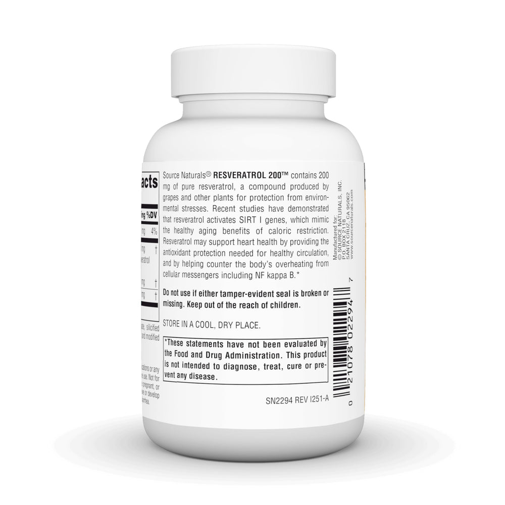 Tablet of Source Naturals Resveratrol 200