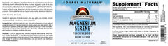 Prepared berry magnesium drink in a glass
