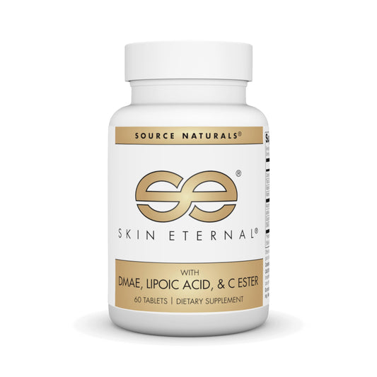 Bottle of Source Naturals Skin Eternal with 60 tablets