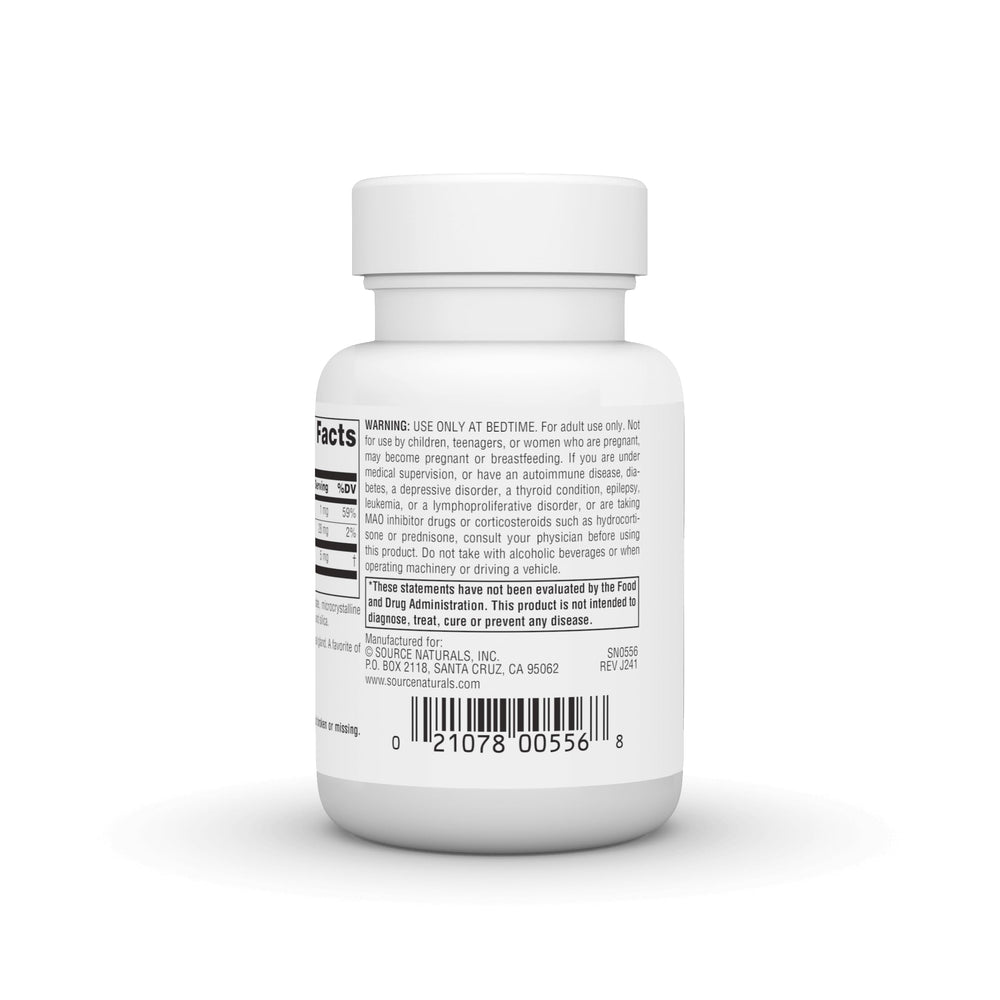 Travel-friendly melatonin bottle for sleep support