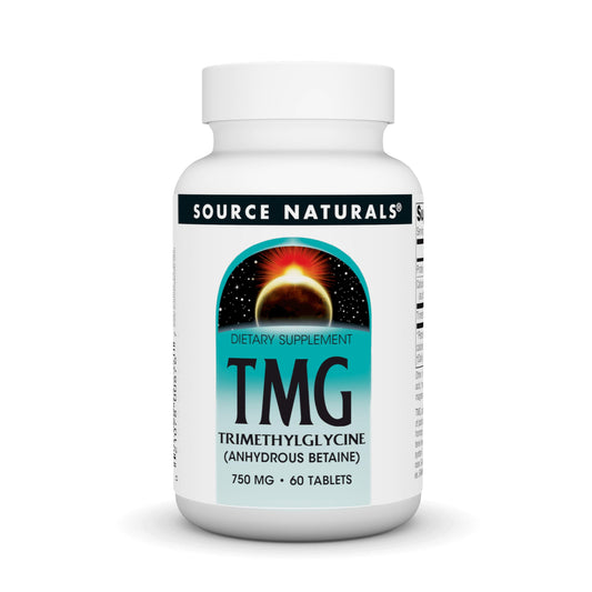 Source Naturals TMG 750mg 60-tablet bottle