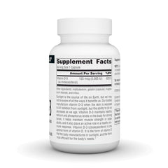 Close-up of Vitamin D-3 bottle and label