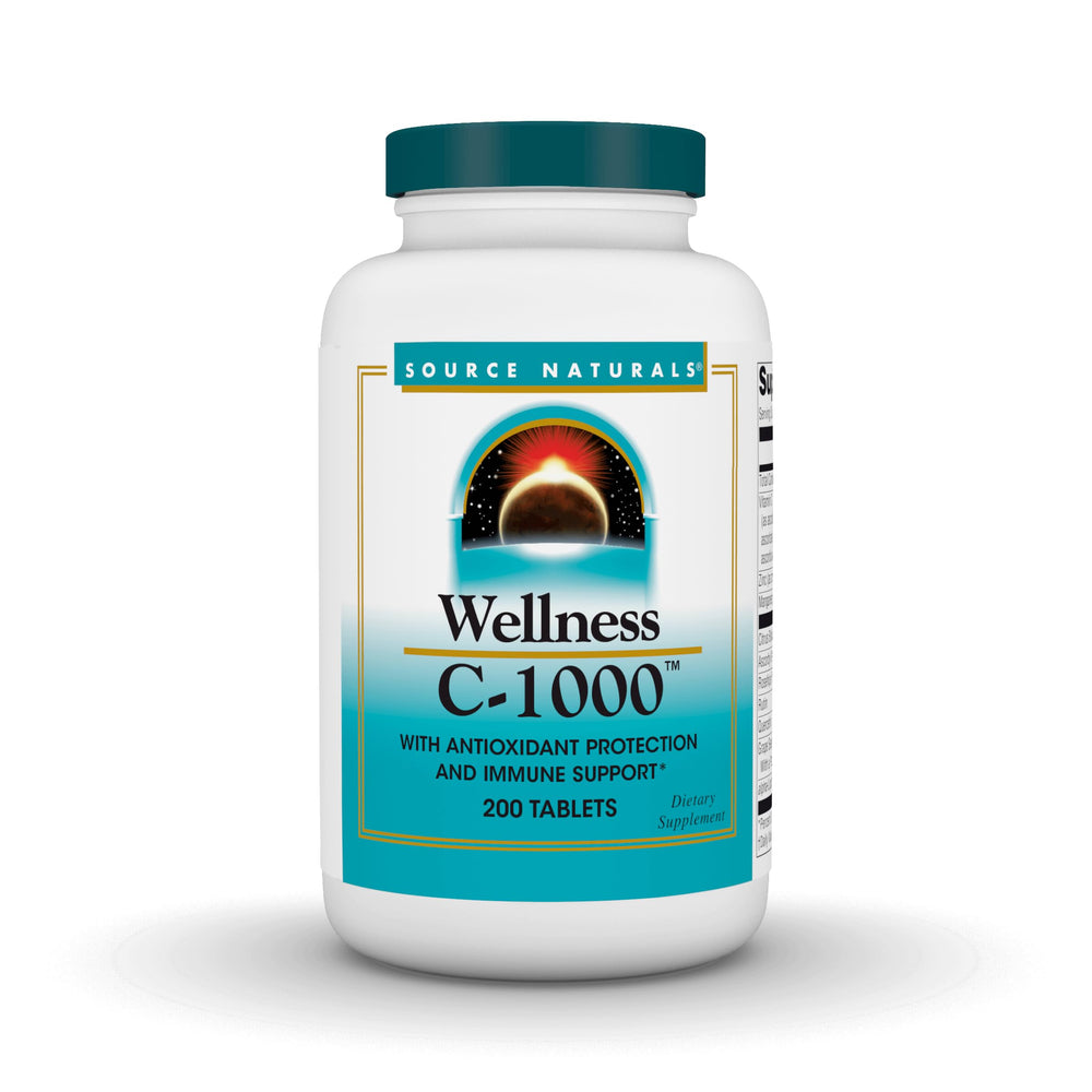Bottle of Source Naturals Wellness C-1000 with 200 tablets