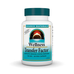 Source Naturals Wellness Transfer Factor bottle front displaying 125 mg and 60 vegetarian capsules