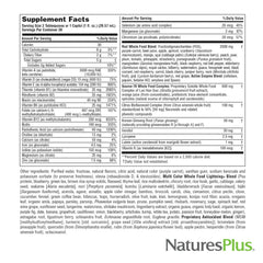 Gluten-free, vegetarian formula with no artificial colors or preservatives