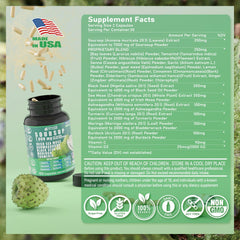 Close-up of Soursop Graviola 20:1 extract capsule