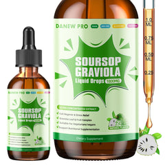 Bottle of Soursop Graviola Leaf Extract Liquid Drops with dropper