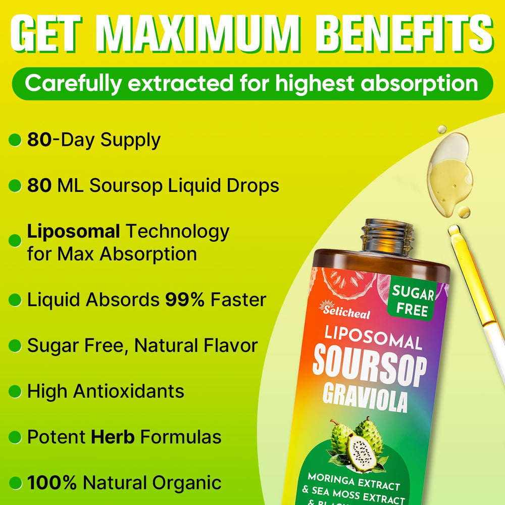 Leaf and sea moss extracts illustrating soursop multivitamin components