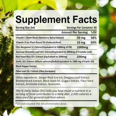 Soursop and olive leaf components featured in the blend
