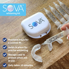 Protective case included with SOVA White Teeth Whitening Kit