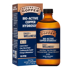 Sovereign Copper Bio-Active Hydrosol bottle front view, 8oz