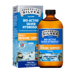 Front view of Sovereign Silver 16 oz bottle
