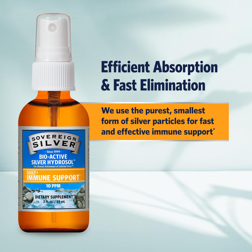 Close-up of label showing 10 ppm colloidal silver