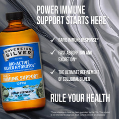Sovereign Silver two ingredients highlights purity of silver and purified water.