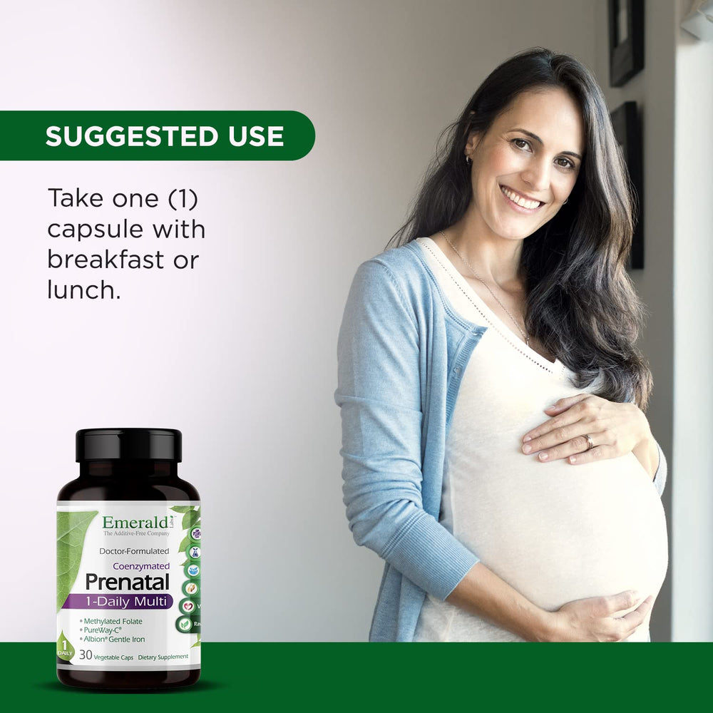 Soy-free and gluten-free prenatal multivitamin label