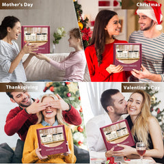 Holiday gift scene featuring candle set for women and friends