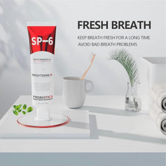 SP-6 toothpaste providing enamel protection imagery
