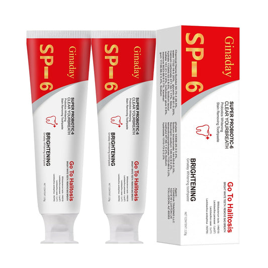 SP-6 Probiotic Whitening Toothpaste tube and packaging