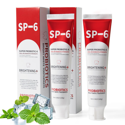 SP-6 Probiotic Whitening Toothpaste 2-pack front view