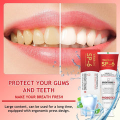 Fluoride-free label highlighting natural ingredients